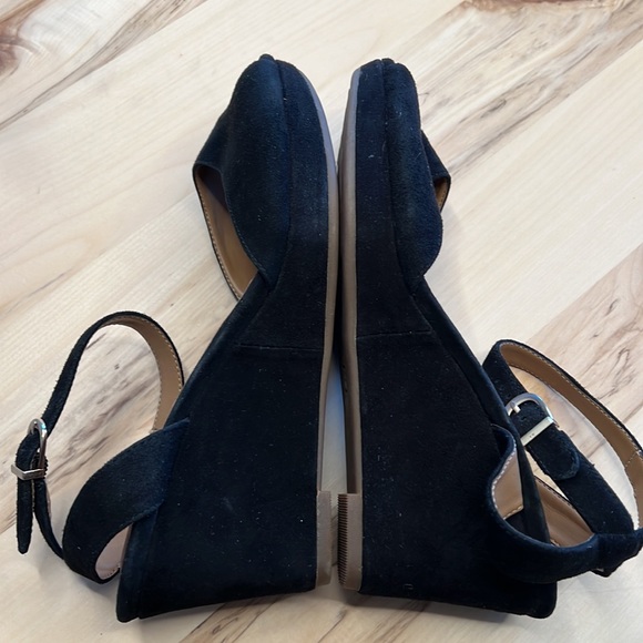 Clarks Palmdale Dasha Black Suede Wedges 8.5 - Picture 4 of 7
